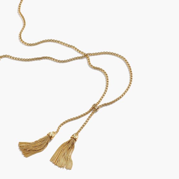 J Crew Long Gold-Toned Tassel Necklace - Picture 7 of 7